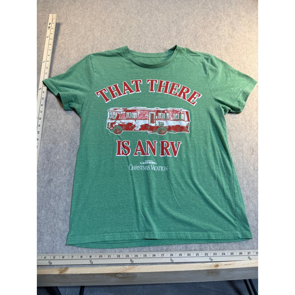 National Lampoons Christmas Vacation Shirt Mens Medium Green That There Is An RV